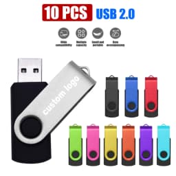 10pcs/lot USB 2.0 USB Flash Drive Flash Memory Card 32GB Pendrive 64GB Usb Stick 4GB 8GB 16GB Memory Stick U Disk Free Logo