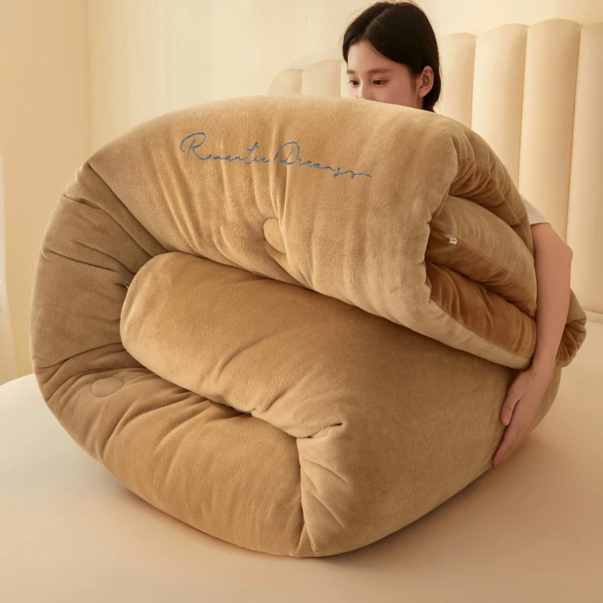 Thickened Warm Milk Velvet Winter Quilt Soft Comfort Double Sided Plush Comforter Queen King Fluffy Warmth Thick Blanket for Bed