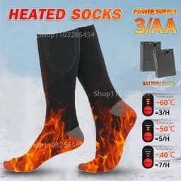 Winter Heating Socks With Battery Box Rechargeable Anti-Cold Comfort Men Women Thermal Heated Outdoor Camping Ski Sports Winter