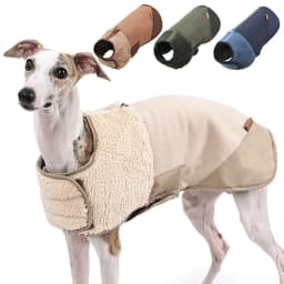 Winter Dog Clothes Warm Sherpa Suede Dog Coat for Small Medium Dog Classical Windproof Fleece Dog Jacket Puppy Chore Coat Outfit