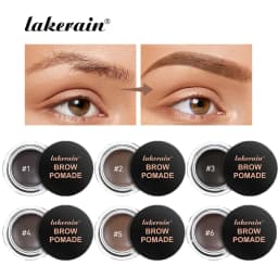 6Color Matte Black Wild Eyebrow Cream 3D Natural Tint Eyebrow Enhancers Gel Wax Waterproof Long Lasting Eye Makeup Cosmetic Tool