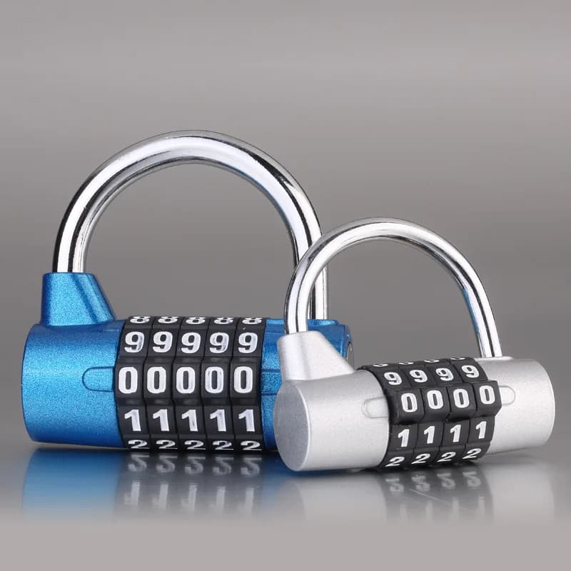 4,5 Digit Number Combination Travel Password Lock Combination Padlock Zinc Alloy 4 Colors Coded Lock Security Safely Code New