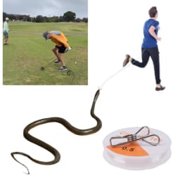Snake Prank with String Clip - Snake On A String Prank That Chase People Toy Funny Spoof Gift Outdoor