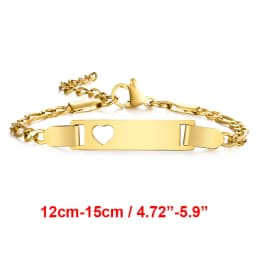 Vnox Personalize Custom Baby Girls Name Bracelet Gold Color Solid Stainless Steel Adjustable Boys Bracelet Gift to New Mom