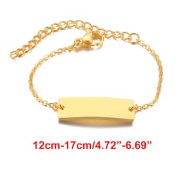 Vnox Personalize Custom Baby Girls Name Bracelet Gold Color Solid Stainless Steel Adjustable Boys Bracelet Gift to New Mom