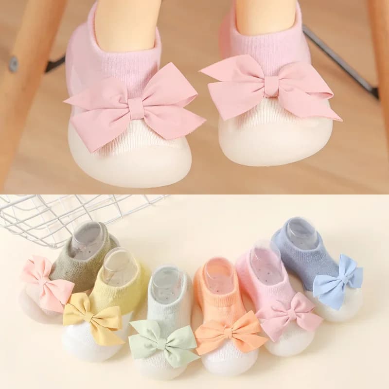 Newborn Baby Boy Shoes Embroidery Pattern Nonslip Floor Socks Kids Girls Soft Rubber Sole Crib Toddler Booties Child Sneakers