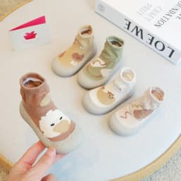 Newborn Baby Boy Shoes Embroidery Pattern Nonslip Floor Socks Kids Girls Soft Rubber Sole Crib Toddler Booties Child Sneakers