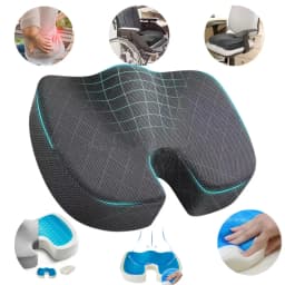 Ergonomic Office Seat Cushion Memory Foam Lumbar Support Pillow Breathable Posture Corrector for Car Office Wheelchair