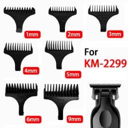Kemei Hair Trimmer Limit Comb Universal Black Guards Hairdresser Hair Cutting Guide for KM-2293 KM-2299 1 2 3 4 5 6 9mm Comb