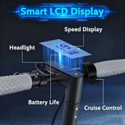 2026 LADPED LP60 Electric Scooter 350W Max 19mph Speed 8.5inch Tire Folding Design with 16 Miles Range for Adult Urban Commuting