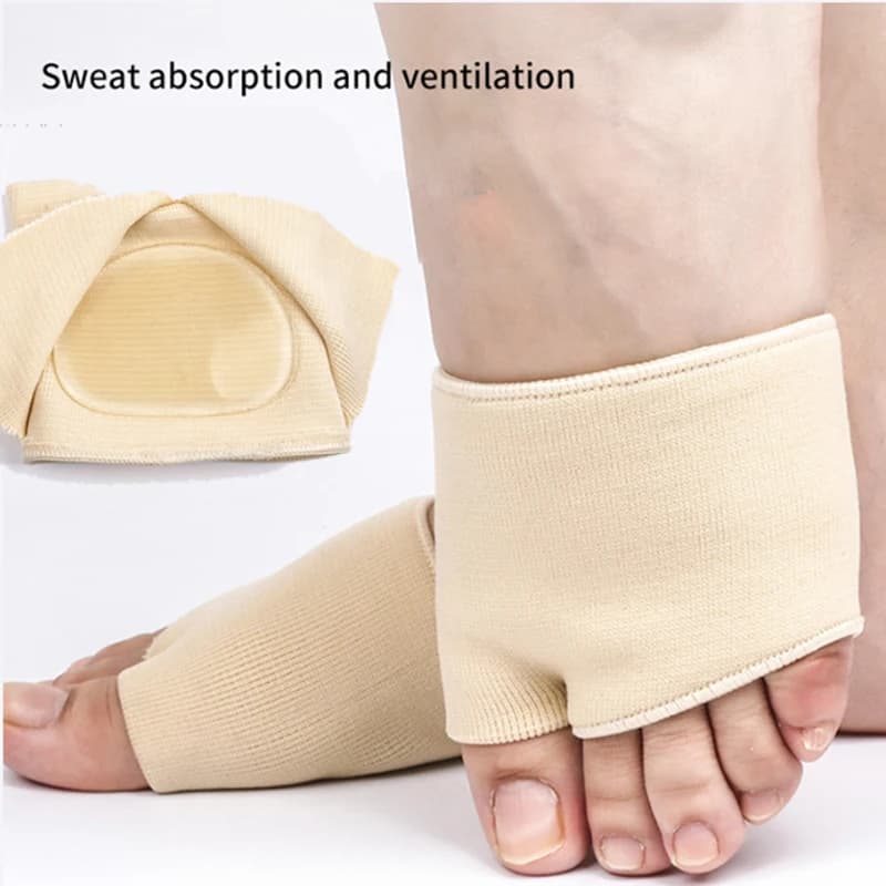 2pcs Silicone Metatarsal Sleeve Pads Half Toe Bunion Sole Forefoot Gel Pads Cushion Half Sock Prevent Calluses Blisters Insoles