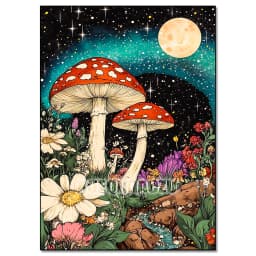 5D Diamond Painting Kit Mushroom Butterfly Art Picture Mosaic Gem Cross Stitch Home Living Room Decorative Painting Gift
