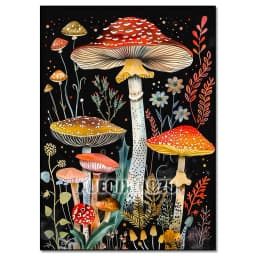 5D Diamond Painting Kit Mushroom Butterfly Art Picture Mosaic Gem Cross Stitch Home Living Room Decorative Painting Gift