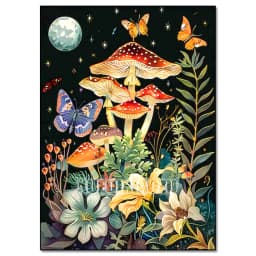 5D Diamond Painting Kit Mushroom Butterfly Art Picture Mosaic Gem Cross Stitch Home Living Room Decorative Painting Gift