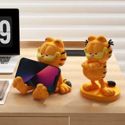 Garfield Movie Merch Phone Stand, Cute Cartoon Multifunctional Desktop Ornament, Living Room Table Decor Display Figurine Gift