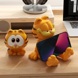 Garfield Movie Merch Phone Stand, Cute Cartoon Multifunctional Desktop Ornament, Living Room Table Decor Display Figurine Gift