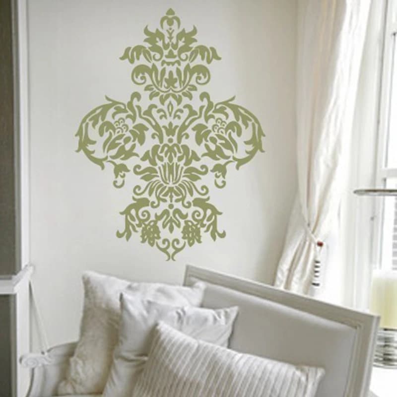 Damask Vinyl Wall Sticker Baroque Style Decals Home Decorative Graphic Mural Decal Door Car Window Laptop Vinyl Stickers Decor