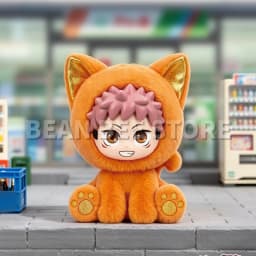 Hot Genuine In Stock Jujutsu Kaisen Cat Ear Plushie Series Blind Box Gojo Satoru Suguru Fushiguro Toji Kawaii Doll Figure Gift