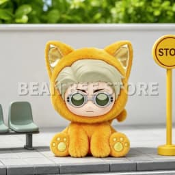 Hot Genuine In Stock Jujutsu Kaisen Cat Ear Plushie Series Blind Box Gojo Satoru Suguru Fushiguro Toji Kawaii Doll Figure Gift