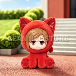 Hot Genuine In Stock Jujutsu Kaisen Cat Ear Plushie Series Blind Box Gojo Satoru Suguru Fushiguro Toji Kawaii Doll Figure Gift