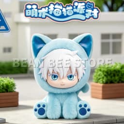 Hot Genuine In Stock Jujutsu Kaisen Cat Ear Plushie Series Blind Box Gojo Satoru Suguru Fushiguro Toji Kawaii Doll Figure Gift