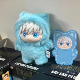 Hot Genuine In Stock Jujutsu Kaisen Cat Ear Plushie Series Blind Box Gojo Satoru Suguru Fushiguro Toji Kawaii Doll Figure Gift