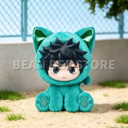Hot Genuine In Stock Jujutsu Kaisen Cat Ear Plushie Series Blind Box Gojo Satoru Suguru Fushiguro Toji Kawaii Doll Figure Gift