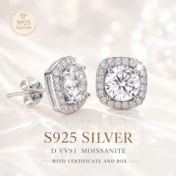 100% Real Moissanite With GRA Ceritificate Jewellry Earrings Necklace Rings S925 Silver Luxury Sparkling Diamond D VVS Gifts