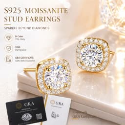 100% Real Moissanite With GRA Ceritificate Jewellry Earrings Necklace Rings S925 Silver Luxury Sparkling Diamond D VVS Gifts