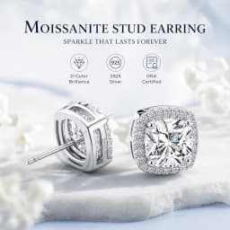 100% Real Moissanite With GRA Ceritificate Jewellry Earrings Necklace Rings S925 Silver Luxury Sparkling Diamond D VVS Gifts