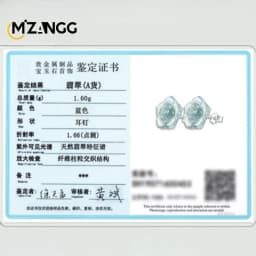 Original Natural Jadeite Blue Water Lotus Earrings 925 Silver Inlaid with Ice Jade Petals Exquisite Fashion Women's Jewelry Gift