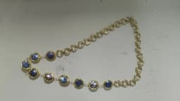 KKGEM Freshwater Cultured Black Pearl Coin Shape Gold Color Plated Wrap Necklace 21"