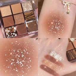 DIKALU Spring And Summer New Eyeshadow Palette Oh Rosy Nine Palace Grid Auto Focus Low Saturation Smoke Powder Rose Plate