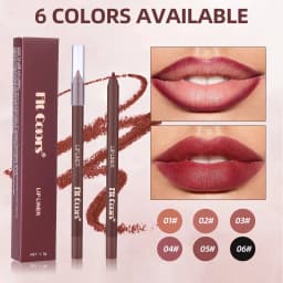 6 Colors Waterproof Matte Lipliner Pencil Black Red Contour Tint Lipstick Long Lasting Non-stick Cup Moisturising Lips Makeup