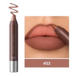 Matte Soft Mist Lip Liner Lipsticks 8 Colors Smooth and Pigmented Non-Stick Chocolate Lipsticks
