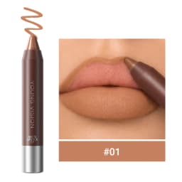 Matte Soft Mist Lip Liner Lipsticks 8 Colors Smooth and Pigmented Non-Stick Chocolate Lipsticks