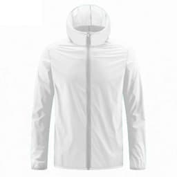 Summer Men's Sun Protection Clothing Lightweight Breathable Ice Silk Hooded Quick Dry Jacket Outdoor Anti-ultraviolet Skin Coat