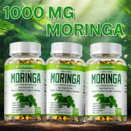 Organic Moringa Capsules - Strengthen The Immune System, Promote Metabolism, Enhance Energy, Help Detoxification, Anti-oxidation