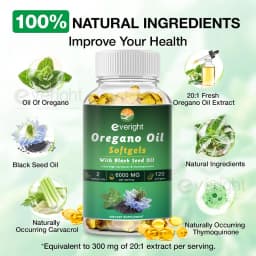 Organic Oregano Oil with Black Seed Oil – Antioxidant, Digestive Support, Intestinal Flora Balance & Immune System Health