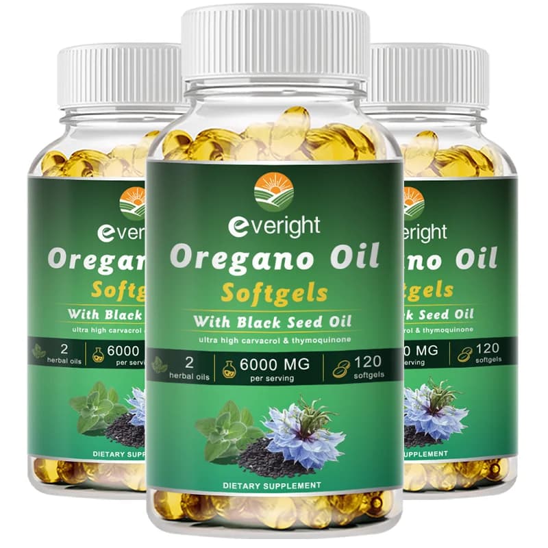 Organic Oregano Oil with Black Seed Oil – Antioxidant, Digestive Support, Intestinal Flora Balance & Immune System Health