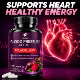 Beet Roots Capsules with CoQ10, Support Blood Pressure, Healthy Blood Circulation & Heart Healthy, Boost Energy Immune System