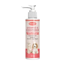 Gentle 2-in-1 Puppy Shampoo & Conditioner with Vitamins & Aloe - Hypoallergenic Formula for Soft, Shiny Coats & Moisturized Skin