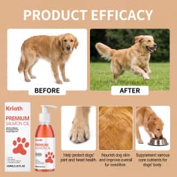 Pure Salmon Oil for Dogs Cats Omega Supplement Skin Coat Shiny Fur Joint Heart Immune Support Pet Fish Oil Vitamin E Pump Bottle