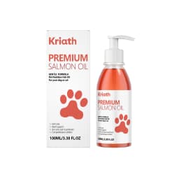 Pure Salmon Oil for Dogs Cats Omega Supplement Skin Coat Shiny Fur Joint Heart Immune Support Pet Fish Oil Vitamin E Pump Bottle