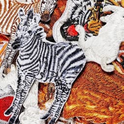 Exquisite Embroidered Animal Iron On Patch Elk Zebra Goat Embroidered Badge DIY Clothes and Bags Fashion Decoration Accessories