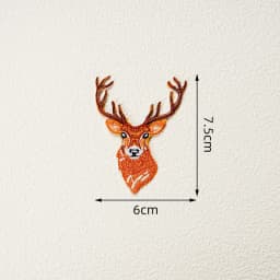 Exquisite Embroidered Animal Iron On Patch Elk Zebra Goat Embroidered Badge DIY Clothes and Bags Fashion Decoration Accessories