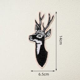 Exquisite Embroidered Animal Iron On Patch Elk Zebra Goat Embroidered Badge DIY Clothes and Bags Fashion Decoration Accessories