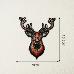 Exquisite Embroidered Animal Iron On Patch Elk Zebra Goat Embroidered Badge DIY Clothes and Bags Fashion Decoration Accessories