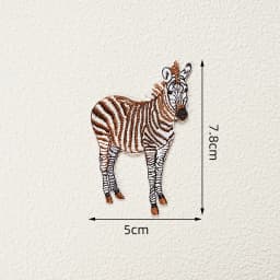 Exquisite Embroidered Animal Iron On Patch Elk Zebra Goat Embroidered Badge DIY Clothes and Bags Fashion Decoration Accessories