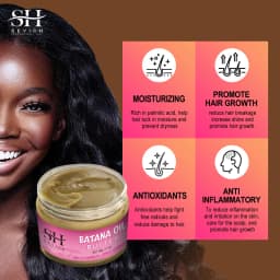 100% Batana Hair Fast Growth Oil Set African Crazy Traction Alopecia Batana Hair Mask Anti Hair Break Hair Regrowth Treatment